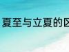 夏至与立夏的区别 夏至与立夏不同点