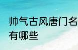 帅气古风唐门名字 帅气古风唐门名字有哪些