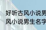 好听古风小说男生名字 韵味十足的古风小说男生名字