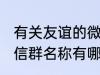 有关友谊的微信群名称 有关友谊的微信群名称有哪些